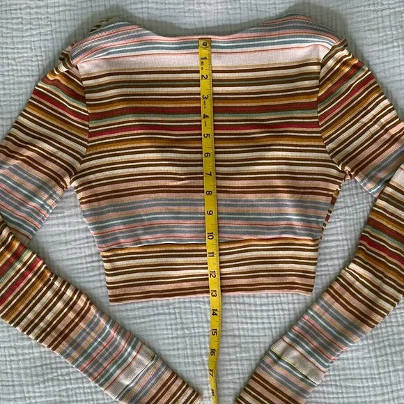 Urban Outfitters Striped Crop Top (M) - Picture 6 of 9